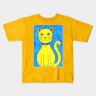 cat in pencil color Kids T-Shirt